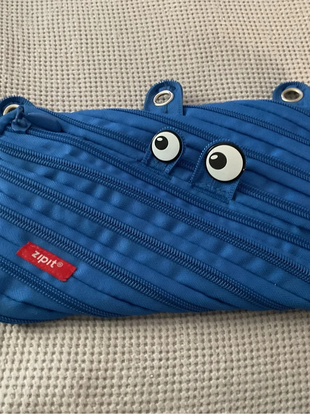 Zipit Kids Blue Monster Multi-Zip Pencil Case